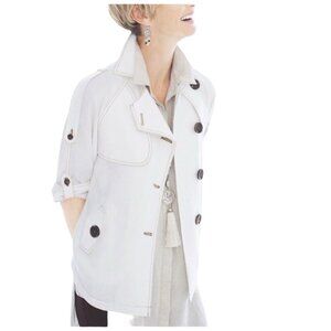 Chico’s Ivory 100% Linen Modern Utility Jacket Small NWOT